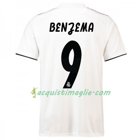 Divisa di Calcio Real Madrid Benzema 9 Prima 2018/2019